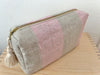 Necessaire Leinen rosa/beige Necessaire Leinen rosa/beige