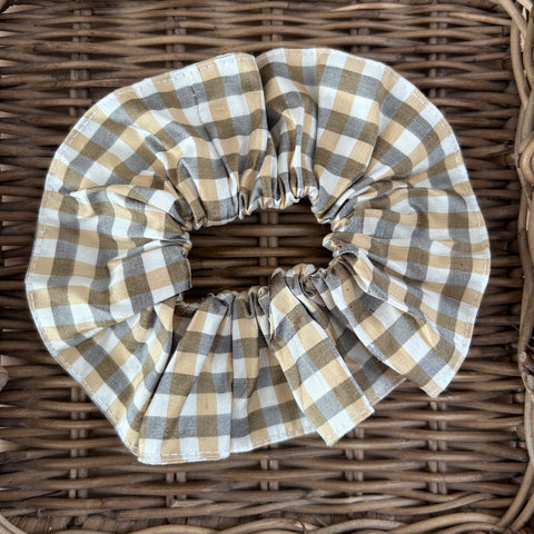 Haargummi Seide kariert