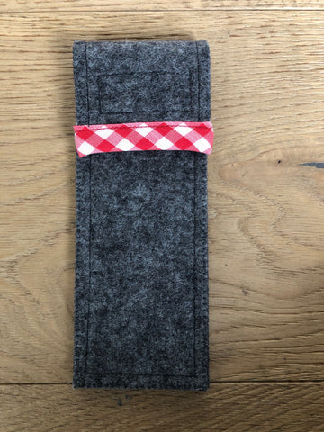 Stifte-Etui Filz dunkelgrau