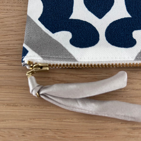 Mini-Täschli Canvas blau/grau