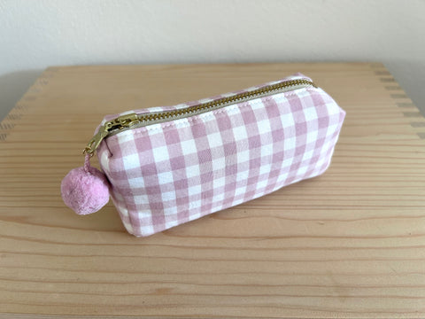 Mini-Necessaire altrosa/weiss