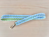Schlüsselband Baumwolle blau/grün