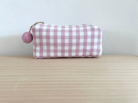 Mini-Necessaire altrosa/weiss