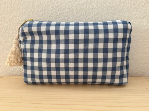 Necessaire blau kariert