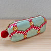 Mini-Necessaire Canvas grün/rot