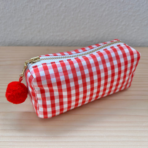Mini-Necessaire orange/weiss
