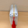 Necessaire hellblau kariert