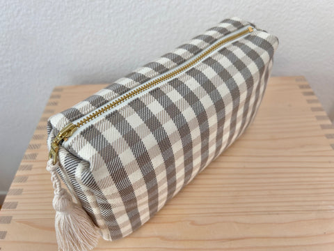 Necessaire grau/beige/ecru