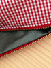Necessaire Seide rot kleinkariert