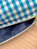 Necessaire Seide türkis/blau/weiss