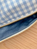 Necessaire hellblau kariert