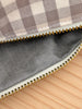 Necessaire grau/ecru kariert