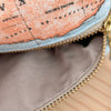 Reisenecessaire Weltkarte hellblau