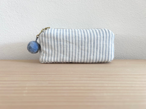 Mini-Necessaire blau/weiss gestreift