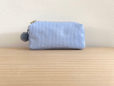 Mini-Necessaire blau/weiss gestreift