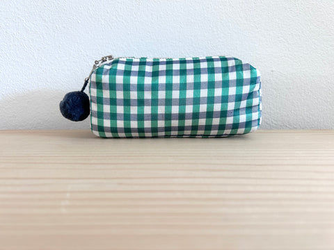 Mini-Necessaire Seide grün/blau/weiss