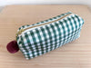 Mini-Necessaire Seide grün/weiss