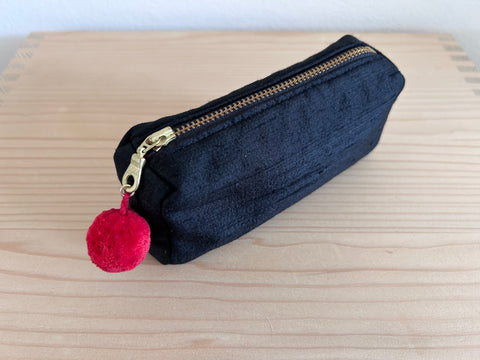 Mini-Necessaire Seide schwarz