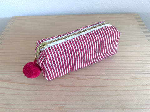 Mini-Necessaire rot/weiss gestreift