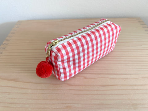 Mini-Necessaire orange/weiss
