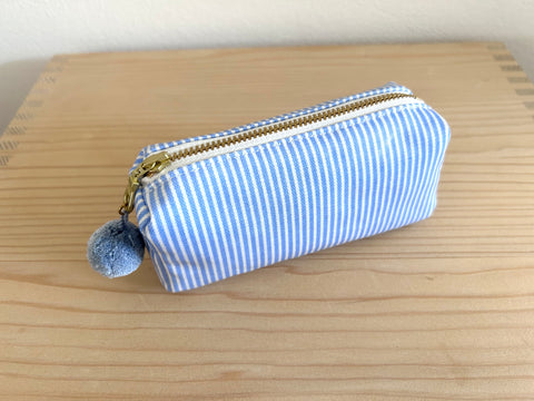 Mini-Necessaire blau/weiss gestreift