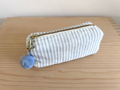 Mini-Necessaire blau/weiss gestreift