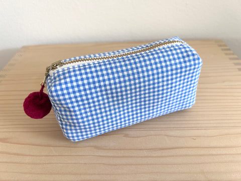 Mini-Necessaire mittelblau/weiss
