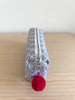 Mini-Necessaire grau gemustert