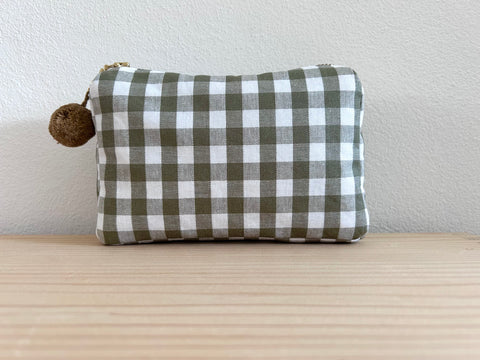 Necessaire Khaki/weiss