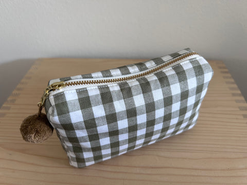Necessaire Khaki/weiss