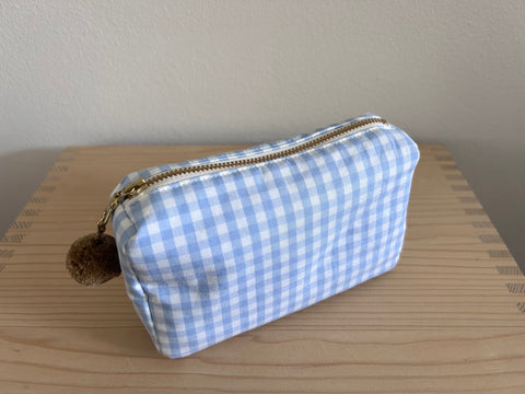 Necessaire hellblau/weiss