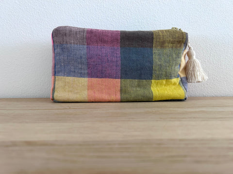 Necessaire Leinen vielfarbig
