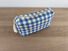 Necessaire Leinen mittelblau/ecru