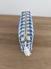 Necessaire Leinen mittelblau/ecru