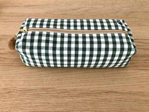 Stifte-Etui grün kariert