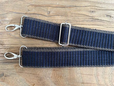Taschenband dunkelblau/braun