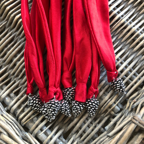 Dekoband Seide rot uni