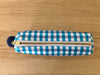 Necessaire Seide türkis/blau/weiss