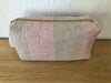 Necessaire Leinenstoff rosa/beige