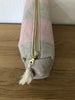 Necessaire Leinenstoff rosa/beige