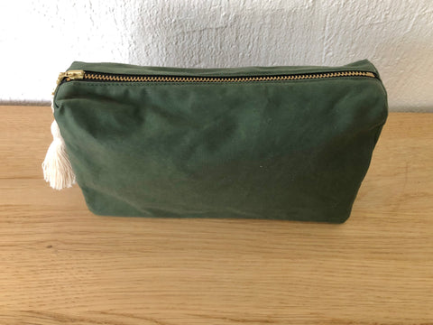 Necessaire Oilskin dunkelgrün