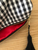 Necessaire Seide schwarz grosskariert