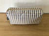 Necessaire Seide blau/beige/weiss