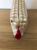 Necessaire beige/ecru kariert