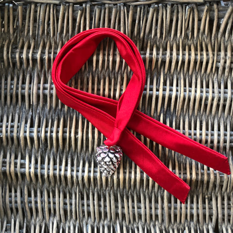 Dekoband gross Seide rot uni